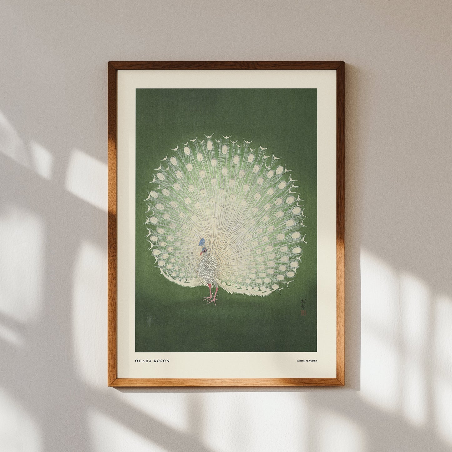Ohara Koson White Peacock Print