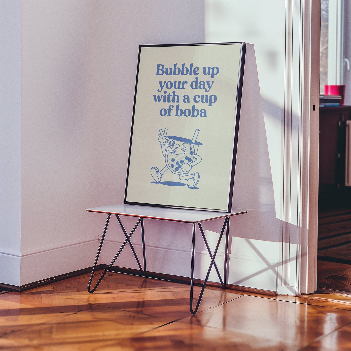 Bubble up your day boba tea print