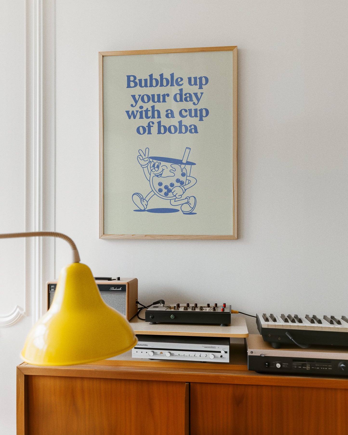Bubble up your day boba tea print