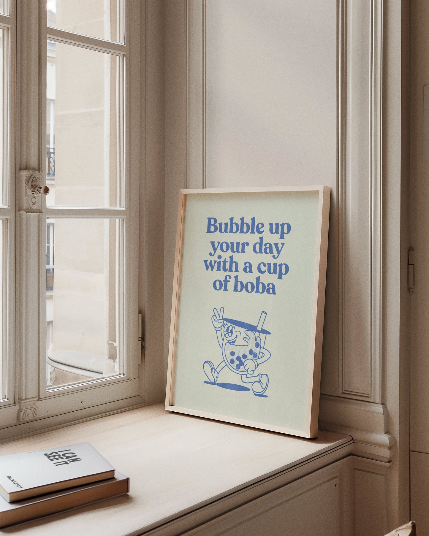 Bubble up your day boba tea print