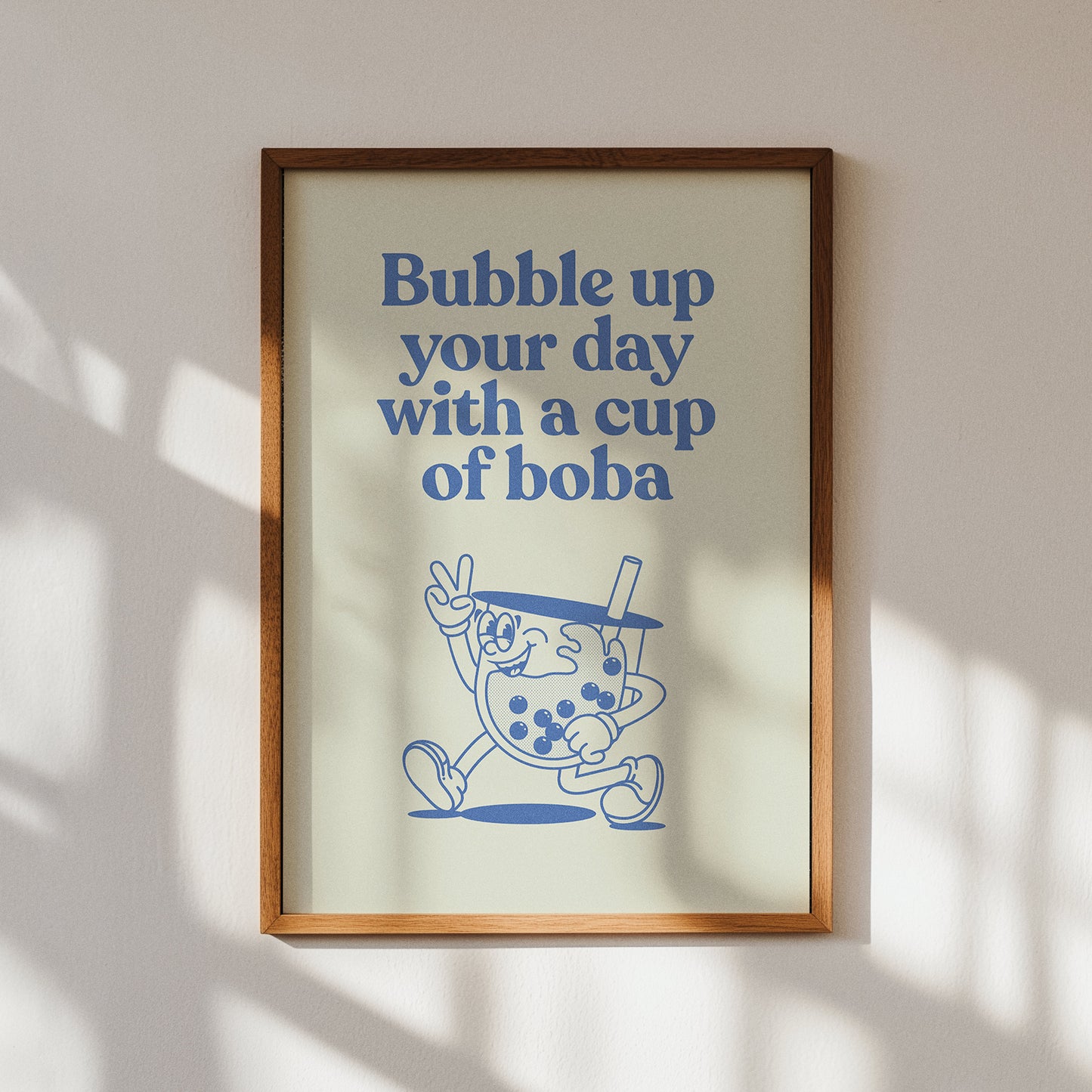 Bubble up your day boba tea print
