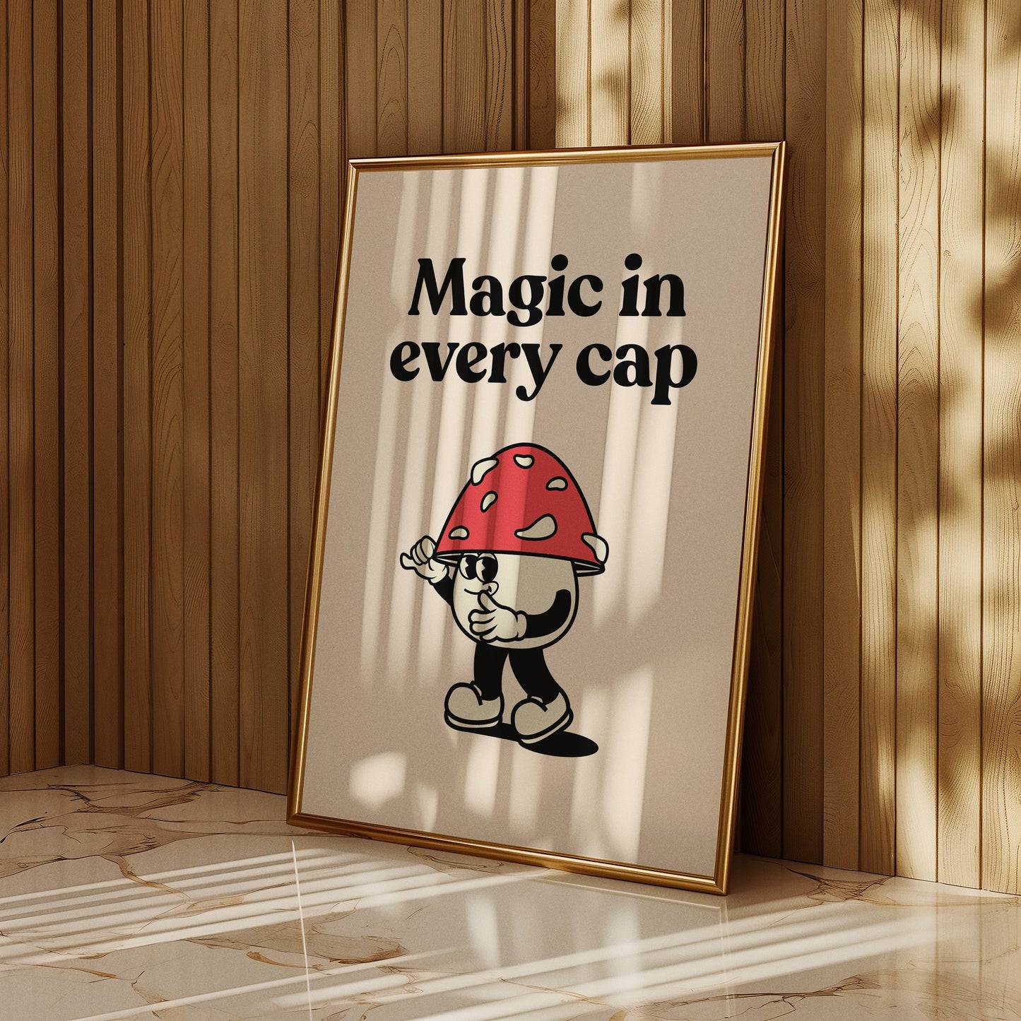 Magic In Every Cap Mushroom Retro Print