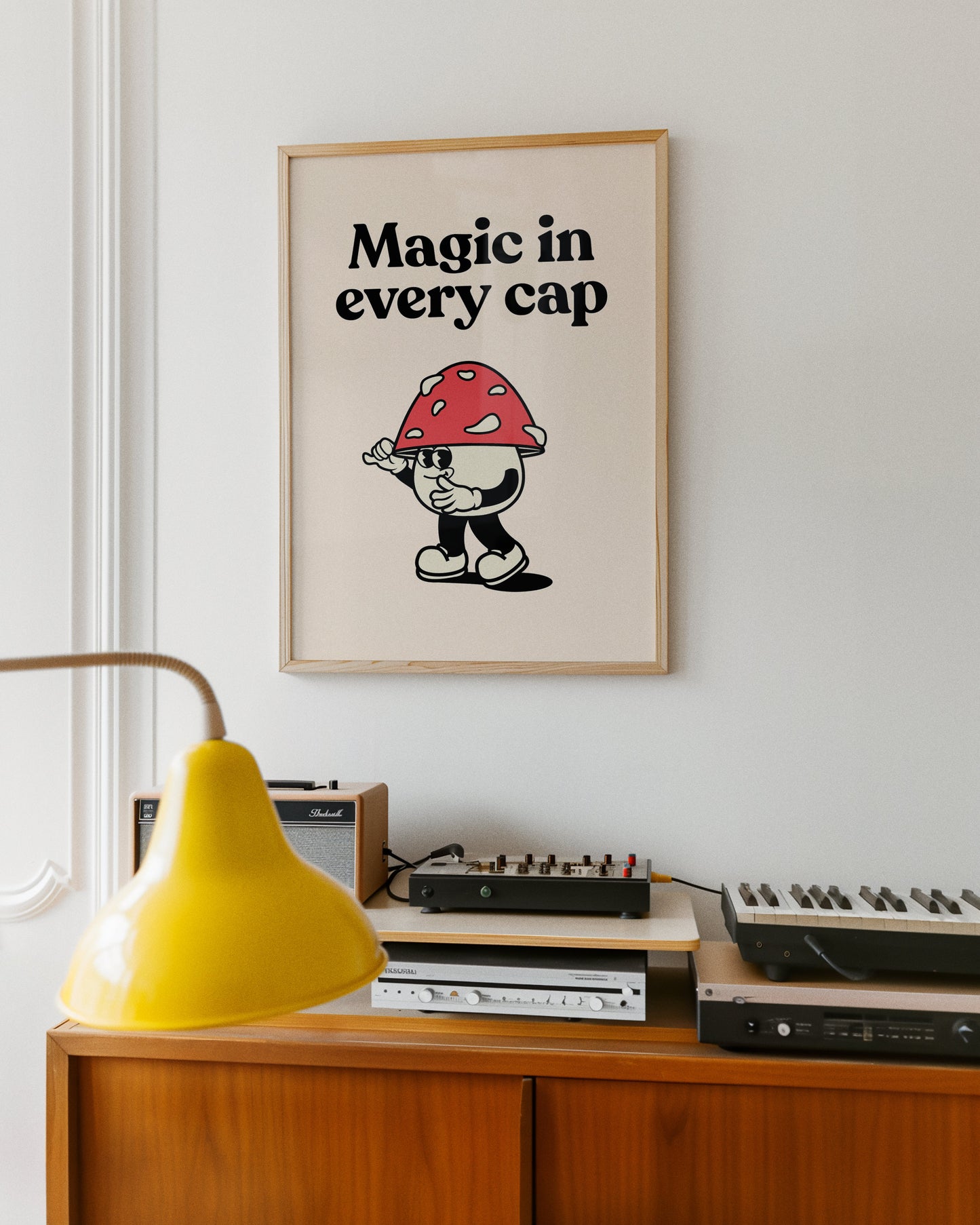 Magic In Every Cap Mushroom Retro Print