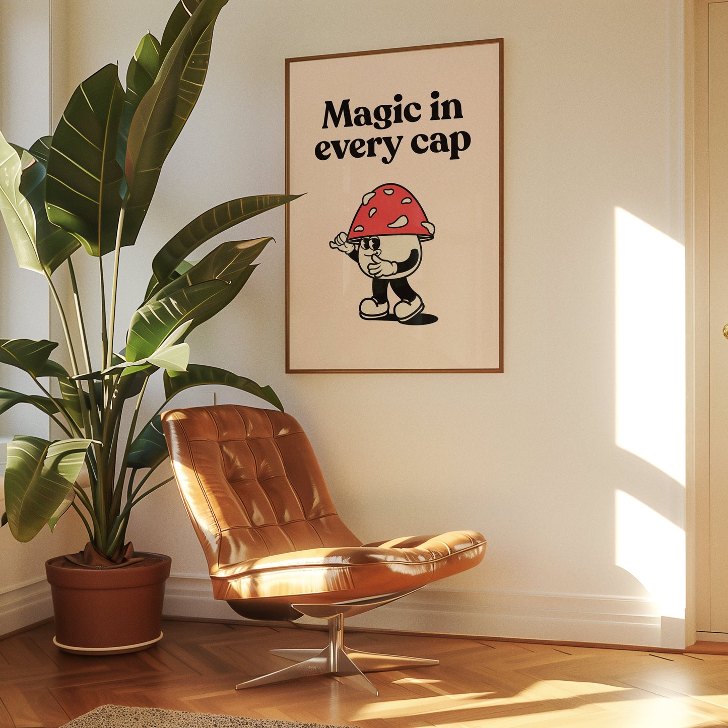 Magic In Every Cap Mushroom Retro Print