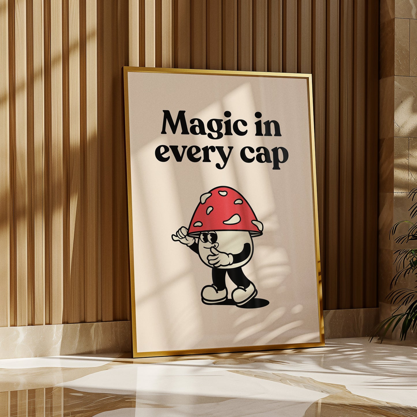 Magic In Every Cap Mushroom Retro Print
