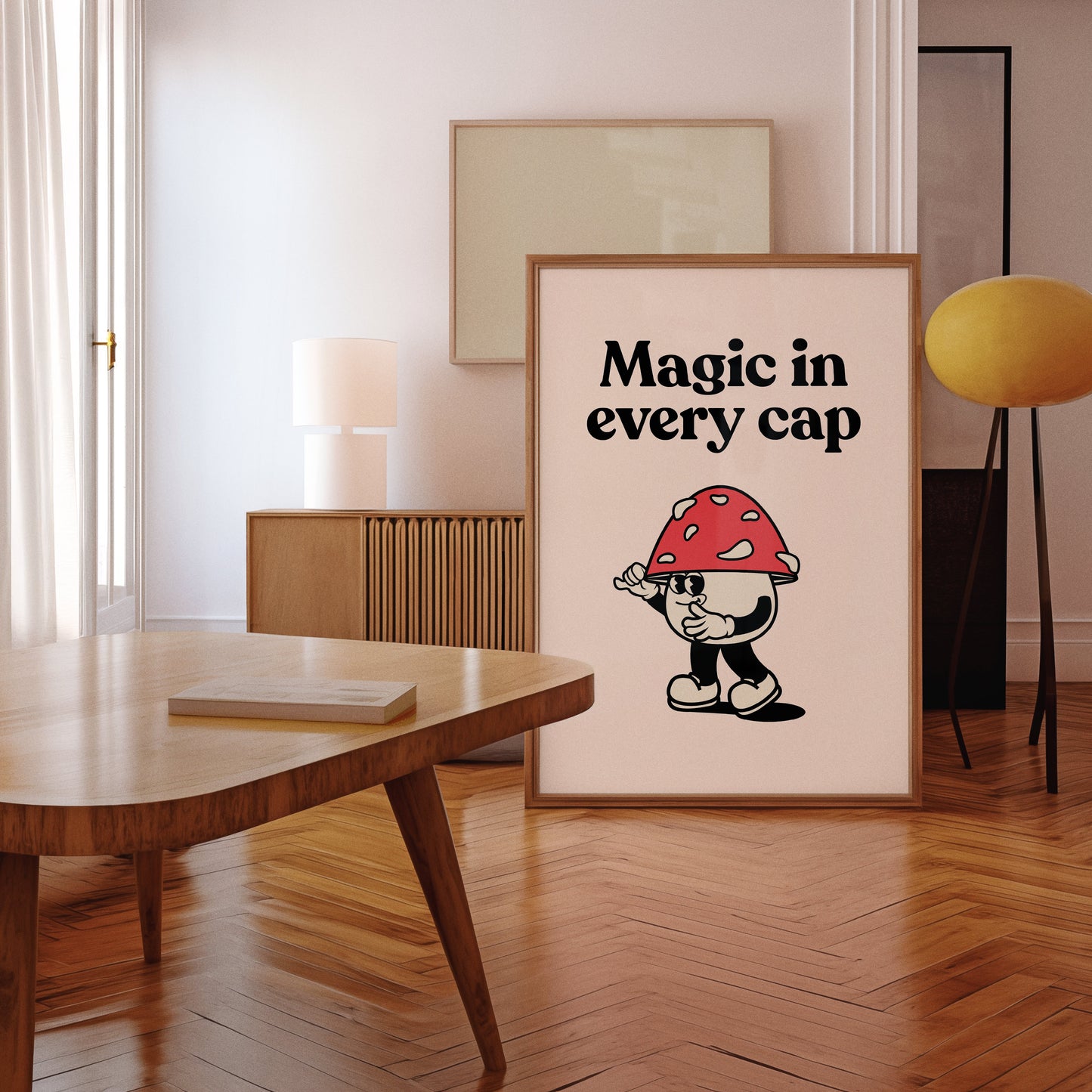 Magic In Every Cap Mushroom Retro Print