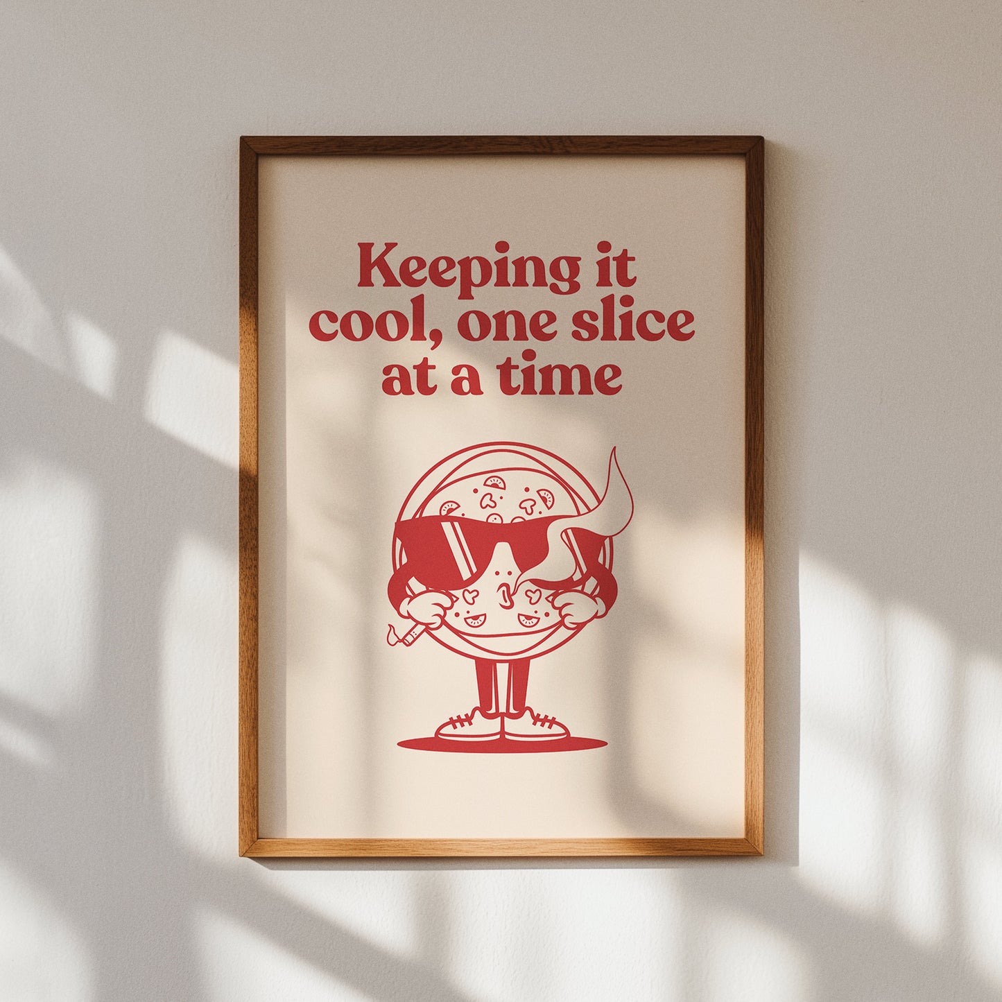 Keeping It Cool, One Slice At A Time Retro Pizza Print