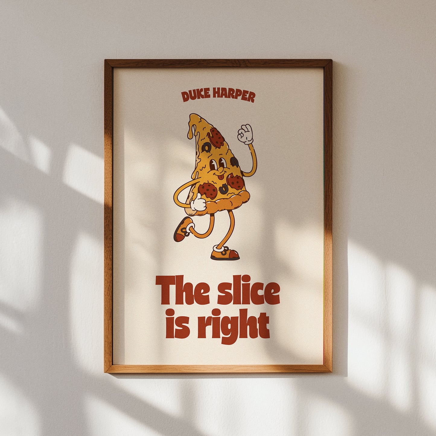 The Slice Is Right Retro Pizza Print