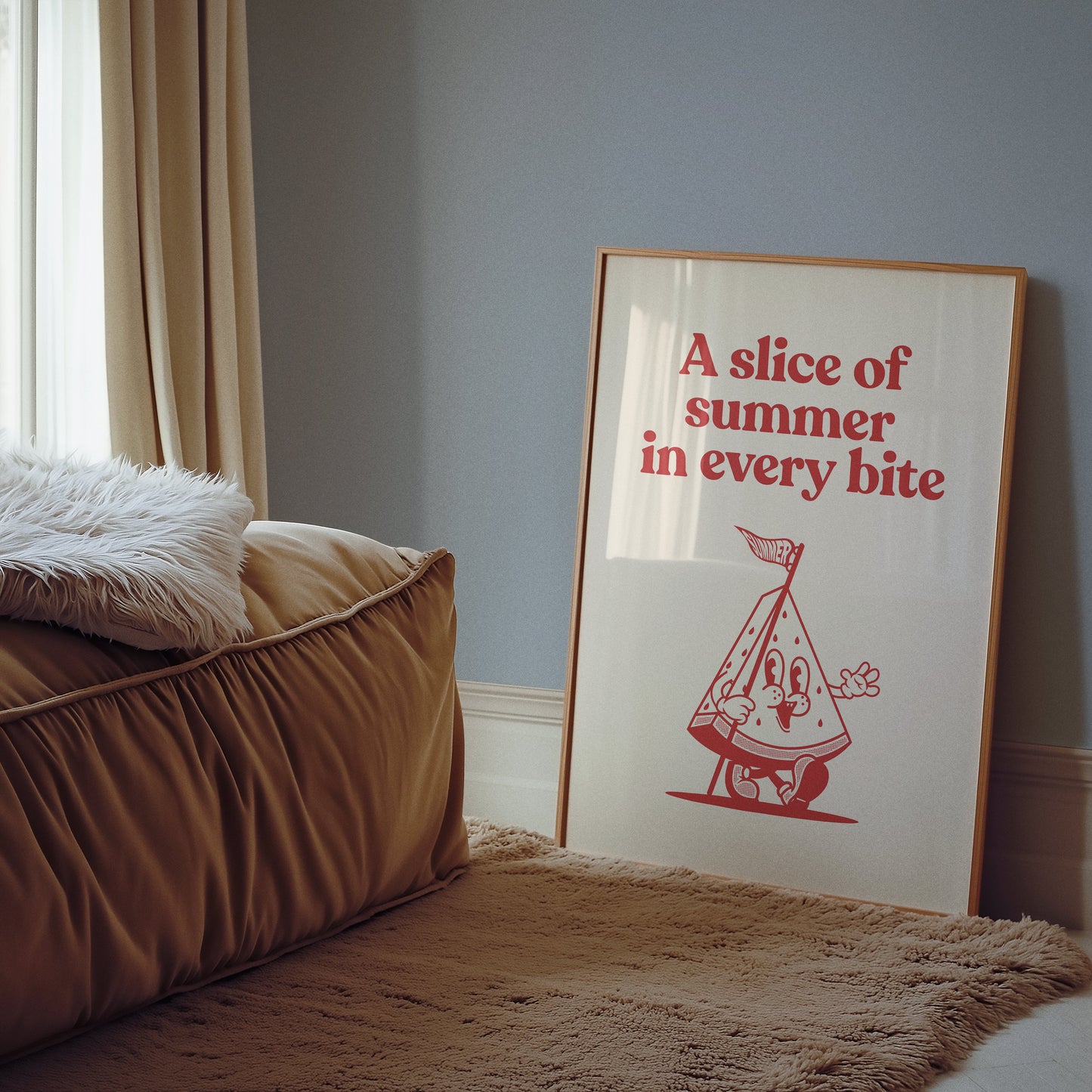 A Slice Of Summer Watermelon Retro Print