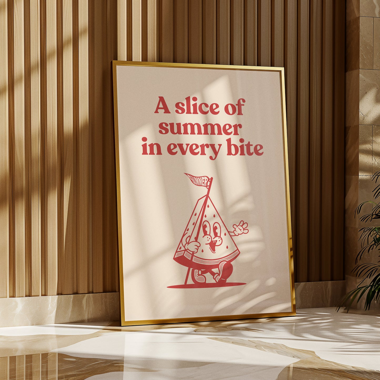 A Slice Of Summer Watermelon Retro Print