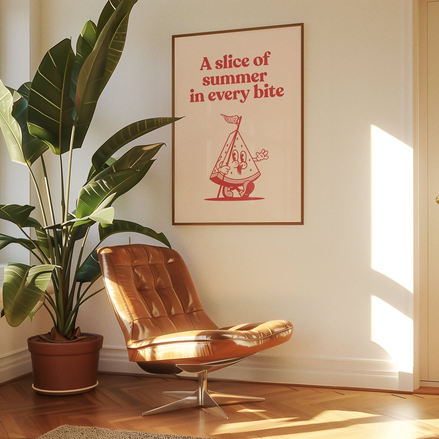 A Slice Of Summer Watermelon Retro Print