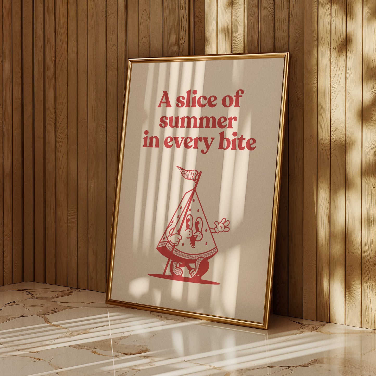 A Slice Of Summer Watermelon Retro Print