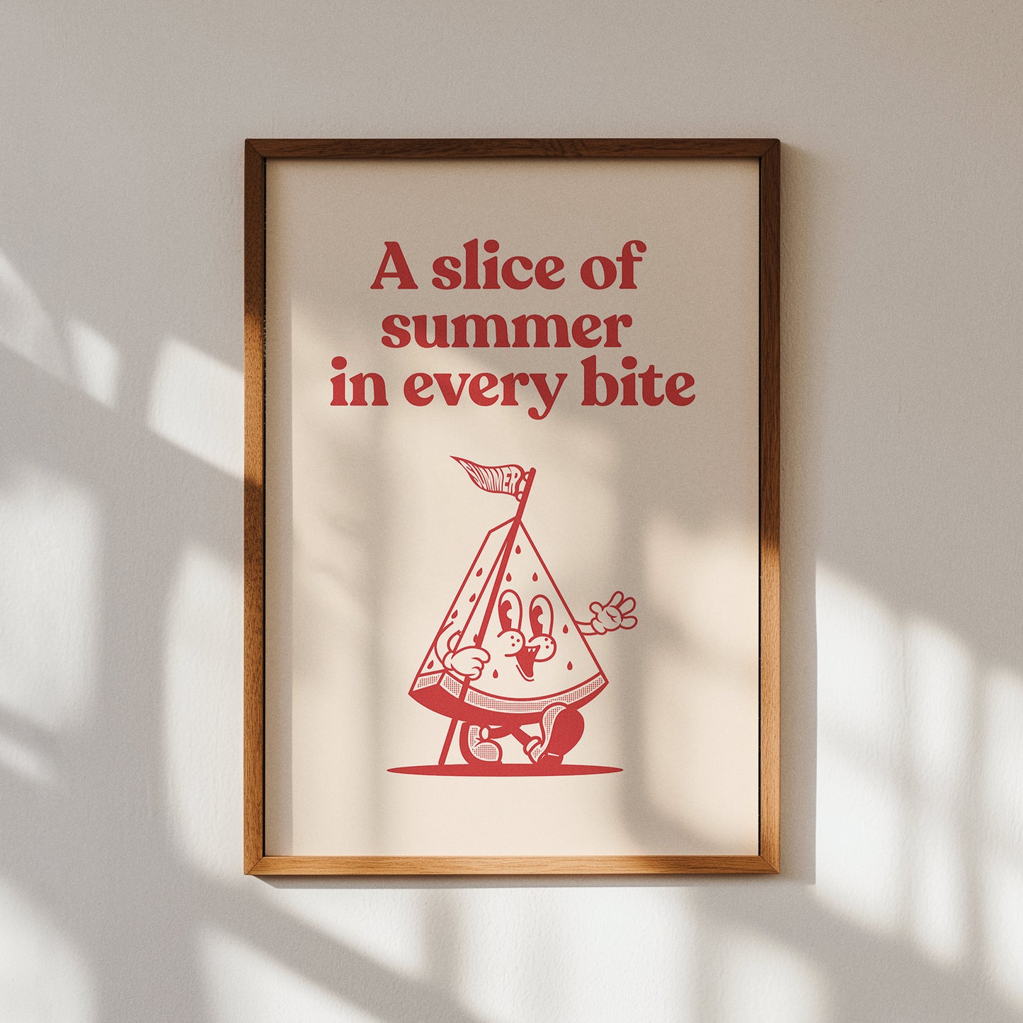 A Slice Of Summer Watermelon Retro Print