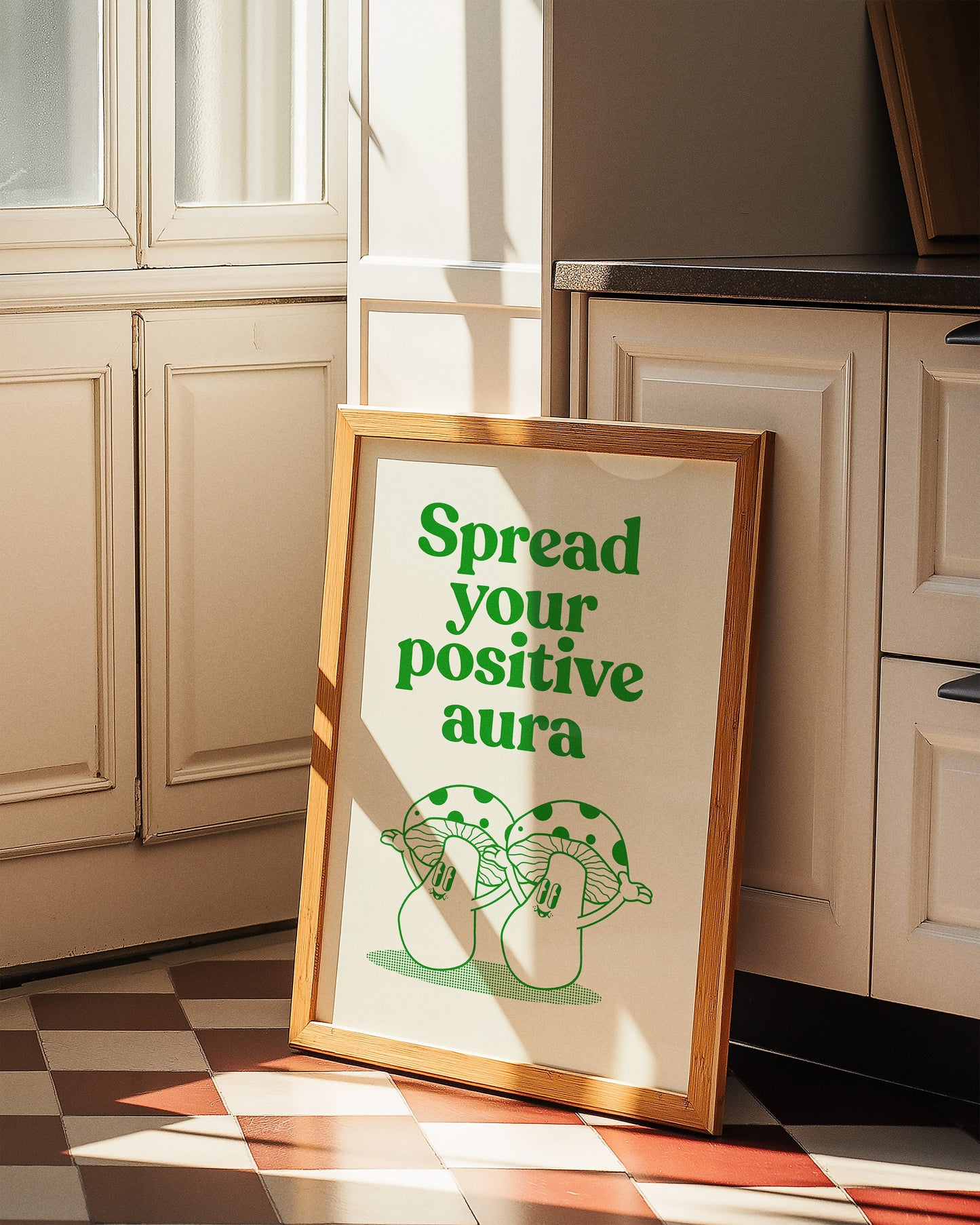 Spread Your Positive Aura Mushroom Print